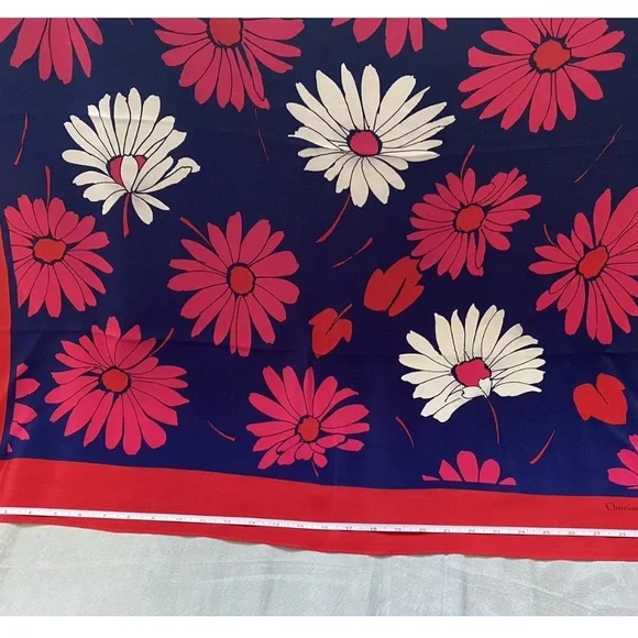 Christian Dior 80s vintage scarf スカーフ 1980s Christian Dior Tropical Macaw Bird Scarf (33